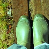 Rubber boots with PU, EVA